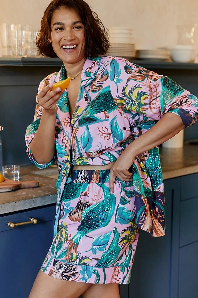 Raphael Balme for Anthropologie Peacock Flannel Sleep Shorts Top 10 ❤️ By Anthropologie Raphael Balme For Anthropologie Peacock Flannel Sleep Shorts PINK COMBO ???? -PAIGE-shop unnamed file 1012