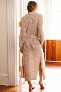 Cheap ✨ Eberjey Long-Sleeve Waffle Robe SAND ???? -PAIGE-shop unnamed file 1024