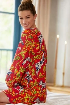 Wholesale 🎉 By Anthropologie Olivia Wendel For Anthropologie Flannel Sleep 👗 Dress MEDIUM PINK 🌟 -PAIGE-shop unnamed file 1033