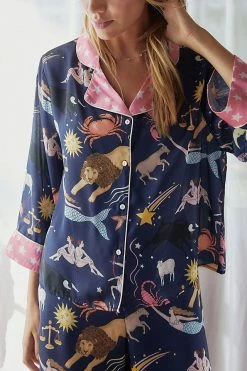 Brand new ???? Karen Mabon Long-Sleeve Zodiac Sleep Set NAVY ???? -PAIGE-shop unnamed file 1043