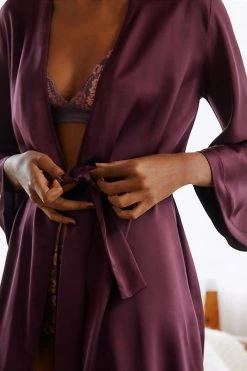 Coupon ⌛ Rya Collection Heavenly Charmeuse Robe PURPLE 🔔 -PAIGE-shop unnamed file 1065