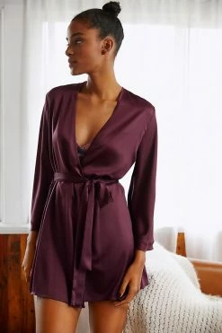 Coupon ⌛ Rya Collection Heavenly Charmeuse Robe PURPLE 🔔 -PAIGE-shop unnamed file 1067