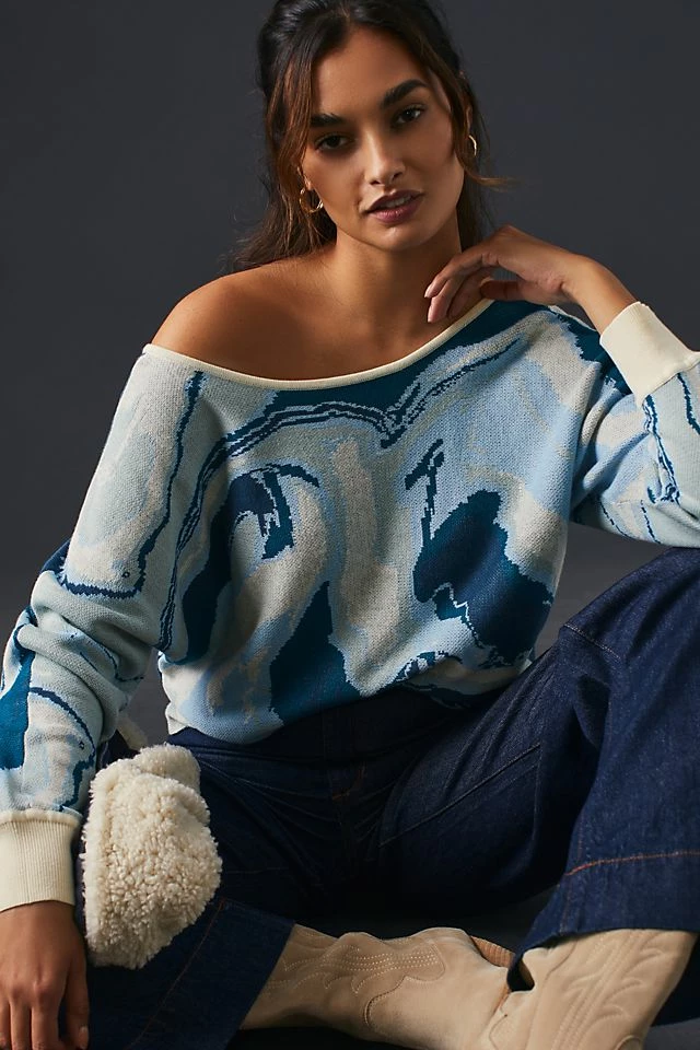 Cheapest 👍 Daily Practice By Anthropologie Hazy Daze Sweater BLUE 🔥 3 Cheapest 👍 Daily Practice By Anthropologie Hazy Daze Sweater BLUE 🔥