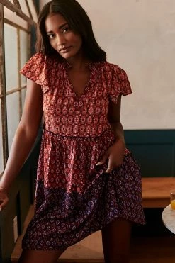 Brand new ???? Anthropologie Penrose Tiered Tunic ???? Dress RED MOTIF ????