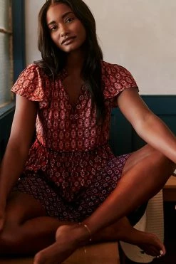 Brand new ???? Anthropologie Penrose Tiered Tunic ???? Dress RED MOTIF ???? -PAIGE-shop unnamed file 1126