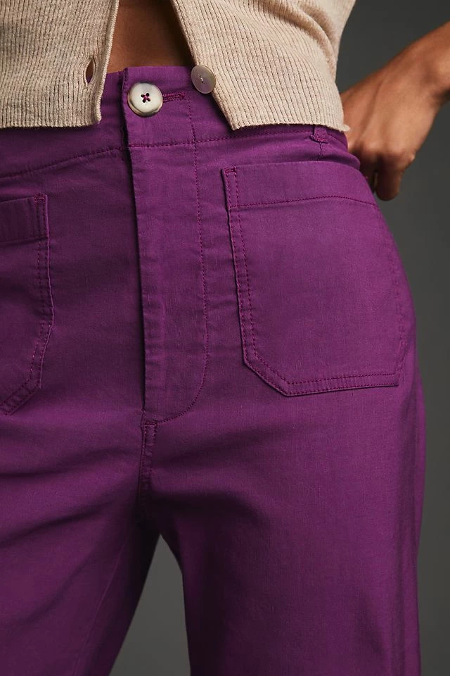 The Colette Cropped Wide-Leg Pants Promo ???? Maeve The Colette Cropped Wide-Leg Pants PURPLE ???? -PAIGE-shop unnamed file 1173