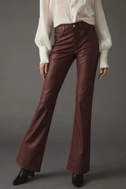 Best deal ???? Pilcro The Yaya Mid-Rise Faux Leather Pants BROWN MOTIF ⭐ -PAIGE-shop unnamed file 1178