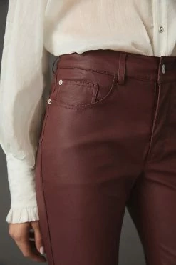 Best deal ???? Pilcro The Yaya Mid-Rise Faux Leather Pants BROWN MOTIF ⭐ -PAIGE-shop unnamed file 1179