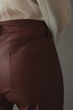 Best deal ???? Pilcro The Yaya Mid-Rise Faux Leather Pants BROWN MOTIF ⭐ -PAIGE-shop unnamed file 1181