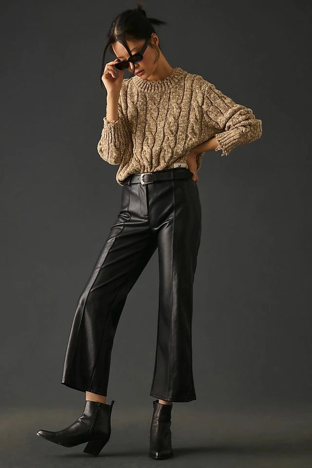 Discount ๐ Avec Les Filles Faux Leather Trousers BLACK ๐ 3 Discount ๐ Avec Les Filles Faux Leather Trousers BLACK ๐