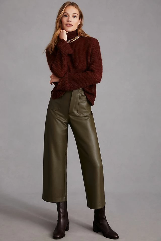 The Colette Faux Leather Pants Cheapest ???? Maeve The Colette Faux Leather Pants MOSS ⌛ -PAIGE-shop unnamed file 1198