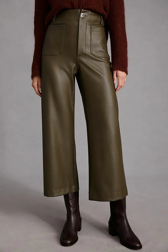 The Colette Faux Leather Pants Cheapest ???? Maeve The Colette Faux Leather Pants MOSS ⌛ -PAIGE-shop unnamed file 1199