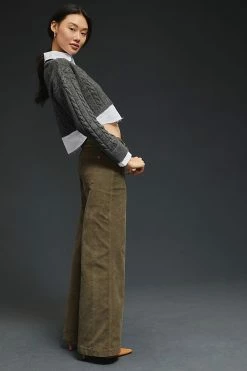 New ???? Pilcro The Gwen Wide-Leg Corduroy Pants MOSS ???? 5 New ???? Pilcro The Gwen Wide-Leg Corduroy Pants MOSS ???? -PAIGE-shop unnamed file 1223