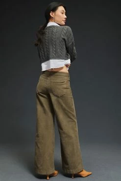 New ???? Pilcro The Gwen Wide-Leg Corduroy Pants MOSS ???? 7 New ???? Pilcro The Gwen Wide-Leg Corduroy Pants MOSS ???? -PAIGE-shop unnamed file 1225