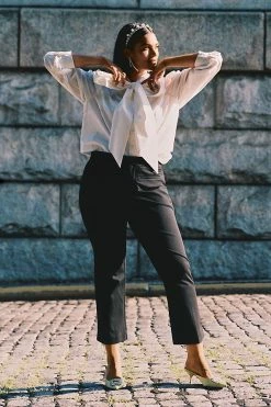 Top 10 ???? Maeve The Essential Slim Kick Flare Pants BLACK ???? -PAIGE-shop unnamed file 1235