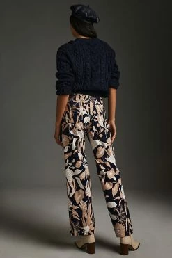 Best deal ???? Maeve Jo Faulkner For Anthropologie Colette Cropped Wide-Leg Pants NAVY ???? -PAIGE-shop unnamed file 1238