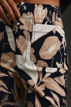 Best deal ???? Maeve Jo Faulkner For Anthropologie Colette Cropped Wide-Leg Pants NAVY ???? -PAIGE-shop unnamed file 1239