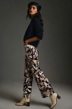 Best deal ???? Maeve Jo Faulkner For Anthropologie Colette Cropped Wide-Leg Pants NAVY ???? -PAIGE-shop unnamed file 1240