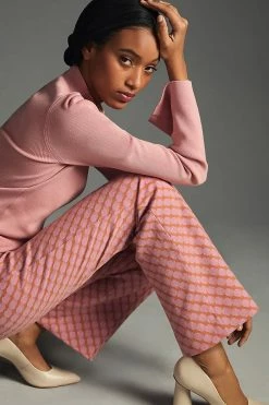 Budget ???? Maeve The Margot Kick-Flare Cropped Pants PINK ???? -PAIGE-shop unnamed file 1275