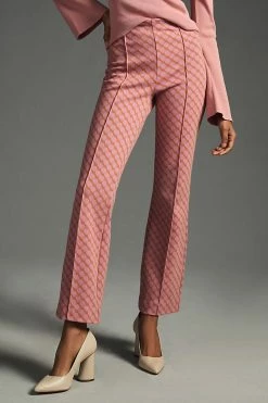 Budget ???? Maeve The Margot Kick-Flare Cropped Pants PINK ???? -PAIGE-shop unnamed file 1276