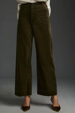 Outlet ???? Maeve The Colette Cropped Wide-Leg Corduroy Pants MOSS ???? 3 Outlet ???? Maeve The Colette Cropped Wide-Leg Corduroy Pants MOSS ???? -PAIGE-shop unnamed file 1280