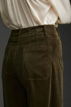 Outlet ???? Maeve The Colette Cropped Wide-Leg Corduroy Pants MOSS ???? 4 Outlet ???? Maeve The Colette Cropped Wide-Leg Corduroy Pants MOSS ???? -PAIGE-shop unnamed file 1281