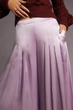 New ???? By Anthropologie Pleated Shine Pants LILAC ✨ -PAIGE-shop unnamed file 1298