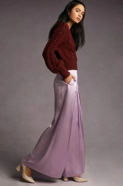 New ???? By Anthropologie Pleated Shine Pants LILAC ✨ -PAIGE-shop unnamed file 1299