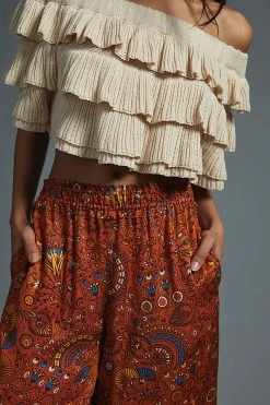 Best Sale ✨ By Anthropologie Wide-Leg Pull-On Pants ORANGE ???? -PAIGE-shop unnamed file 1305