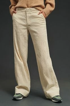 Budget ???? By Anthropologie Wide-Wale Corduroy Pants IVORY ???? -PAIGE-shop unnamed file 1324