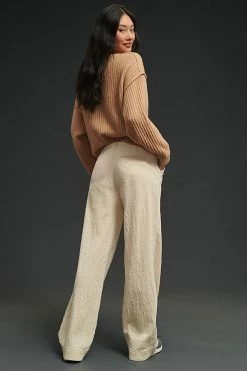 Budget ???? By Anthropologie Wide-Wale Corduroy Pants IVORY ???? -PAIGE-shop unnamed file 1327