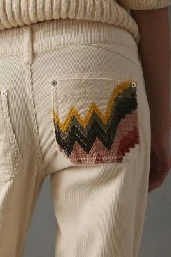 Coupon 😉 Pilcro The Wanderer Low-Rise Pants IVORY ✨ -PAIGE-shop unnamed file 1366