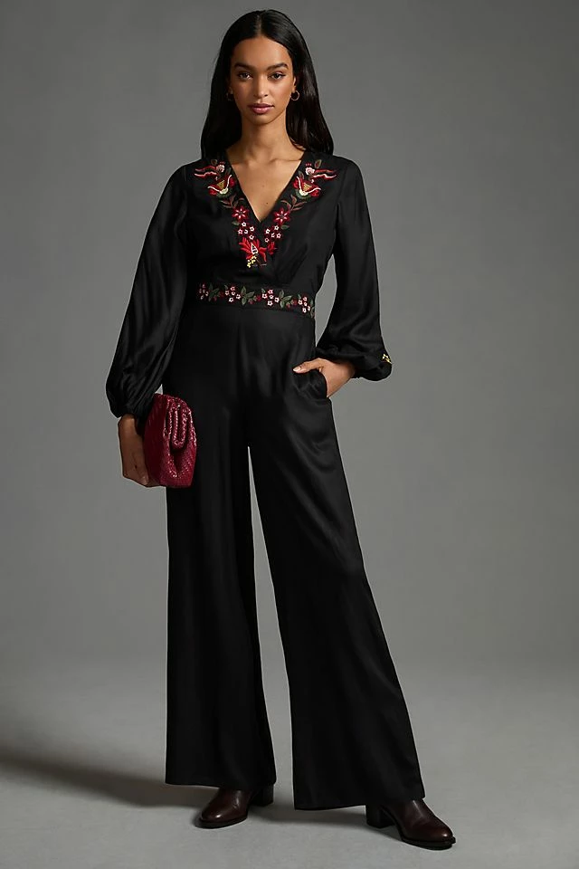 Hot Sale ๐ Farm Rio Embroidered Jumpsuit BLACK โญ 3 Hot Sale ๐ Farm Rio Embroidered Jumpsuit BLACK โญ