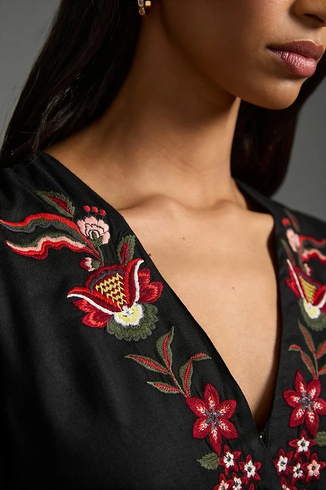 Hot Sale ๐ Farm Rio Embroidered Jumpsuit BLACK โญ 4 Hot Sale ๐ Farm Rio Embroidered Jumpsuit BLACK โญ - Image 2