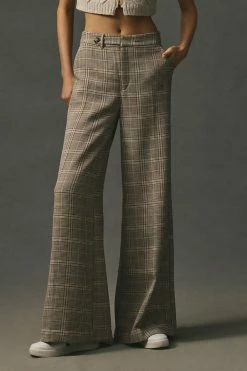 Flash Sale ???? Maeve Plaid Wide-Leg Pants LIGHT SAND ???? -PAIGE-shop unnamed file 1376