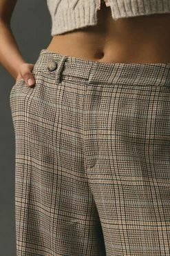 Flash Sale ???? Maeve Plaid Wide-Leg Pants LIGHT SAND ???? -PAIGE-shop unnamed file 1377