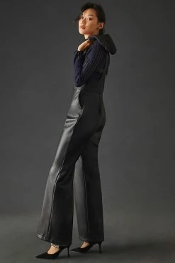 Flash Sale 🤩 Bagatelle Faux Leather Jumpsuit BLACK 🛒