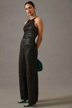 Brand new ???? Maeve Sequin Disco Jumpsuit BLACK ???? -PAIGE-shop unnamed file 1421