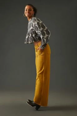 Best deal ✔️ Pilcro Low-Rise Column Pants YELLOW ⌛