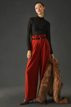 Cheap 👍 Exquise Paperbag Wide-Leg Pants DARK ORANGE 😍 -PAIGE-shop unnamed file 1431