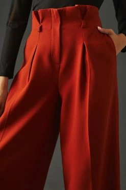 Cheap 👍 Exquise Paperbag Wide-Leg Pants DARK ORANGE 😍 -PAIGE-shop unnamed file 1433