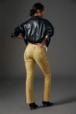 Best Pirce ???? Pilcro Low-Rise Slim Cargo Pants IVORY ✔️ -PAIGE-shop unnamed file 1448