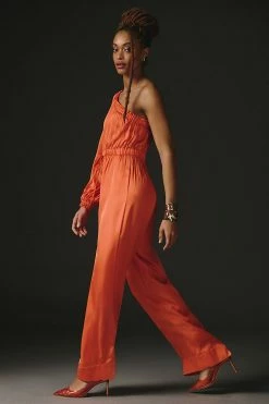 Hot Sale ???? Farm Rio One-Shoulder Jumpsuit ORANGE ???? -PAIGE-shop unnamed file 1457
