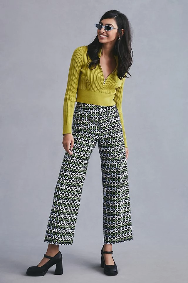 The Colette Cropped Wide-Leg Pants Brand new ???? Maeve The Colette Cropped Wide-Leg Pants DARK BLUE ???? -PAIGE-shop unnamed file 1459
