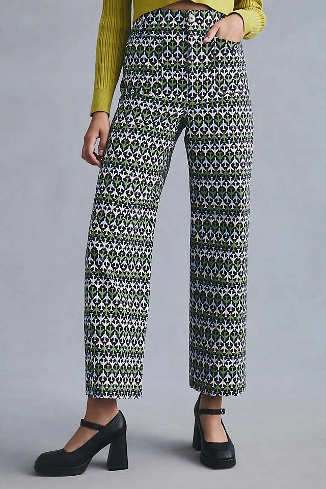 The Colette Cropped Wide-Leg Pants Brand new ???? Maeve The Colette Cropped Wide-Leg Pants DARK BLUE ???? -PAIGE-shop unnamed file 1460