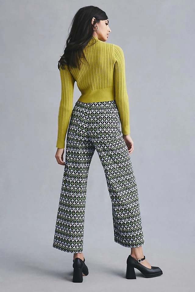 The Colette Cropped Wide-Leg Pants Brand new ???? Maeve The Colette Cropped Wide-Leg Pants DARK BLUE ???? -PAIGE-shop unnamed file 1462