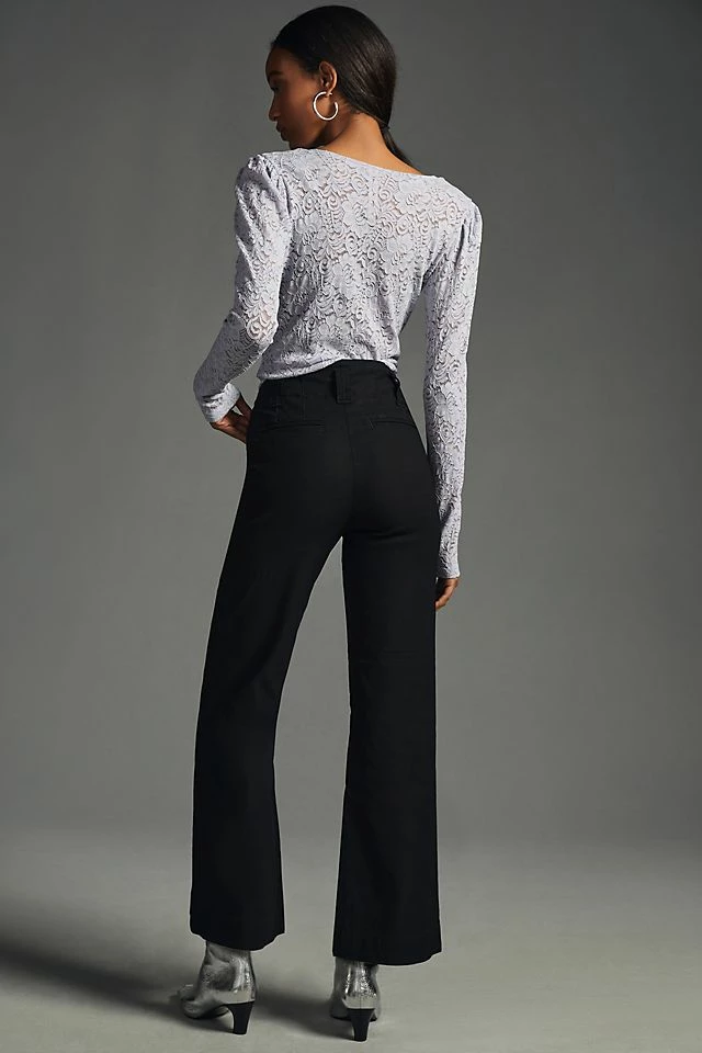 The Naomi Wide-Leg Cropped Flare Pants Hot Sale ???? Maeve The Naomi Wide-Leg Cropped Flare Pants BLACK ✔️ -PAIGE-shop unnamed file 1468