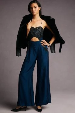 Cheap ???? Pinnacle By Shruti Sancheti Embroidered Jumpsuit NAVY ????