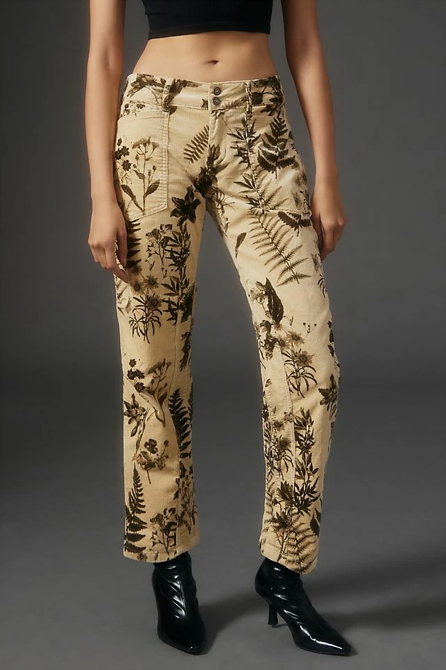 Pilcro The Wanderer Low-Rise Pants Outlet ???? Pilcro The Wanderer Low-Rise Pants NEUTRAL MOTIF ???? -PAIGE-shop unnamed file 1482