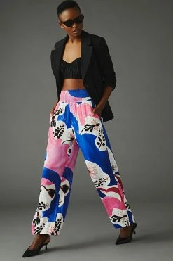 Best Sale ???? Maeve Lisa Sander For Anthropologie Wide-Leg Pants BLUE ????